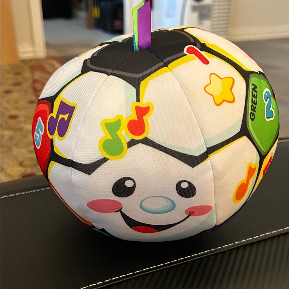 Preowned - Fisher-Price Musical Learning Ball - White, Red, Yellow, Green